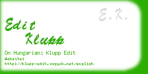 edit klupp business card